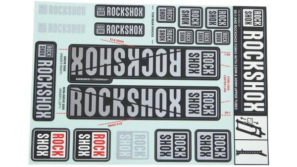 RockShox Dekor Set  XXL grau, schwarz