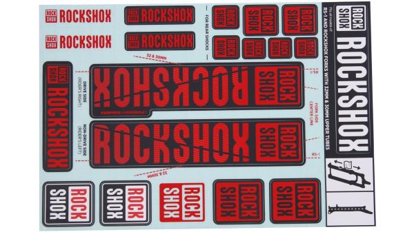 RockShox Dekor Set  XXL rot, schwarz