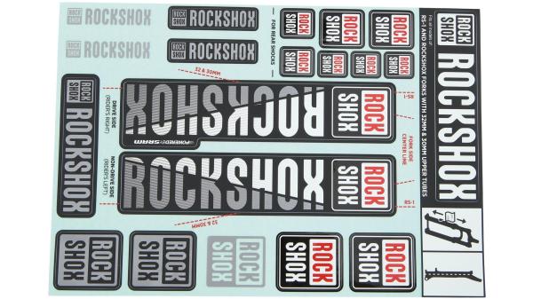 RockShox Dekor Set  XXL wei&szlig;, schwarz