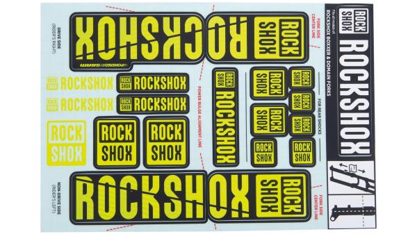 RockShox Dekor Set  XXL schwarz, gelb