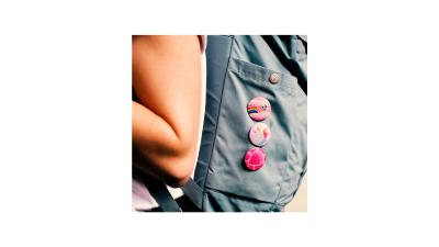 Reflective Berlin Button  XXL rosa, bunt Produktbild 1