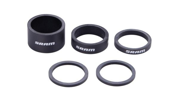 SRAM Spacer-Set  1 1/8" wei&szlig;, schwarz
