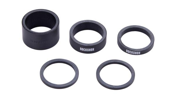 RockShox Spacer-Set  1 1/8" wei&szlig;, schwarz