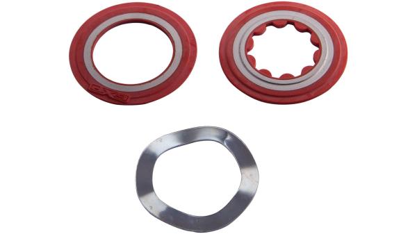 Truvativ Lagerabdeckung  L rot, silber