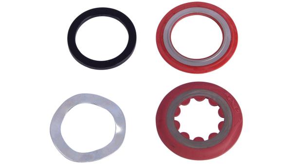 Truvativ Lagerabdeckung  L rot, silber