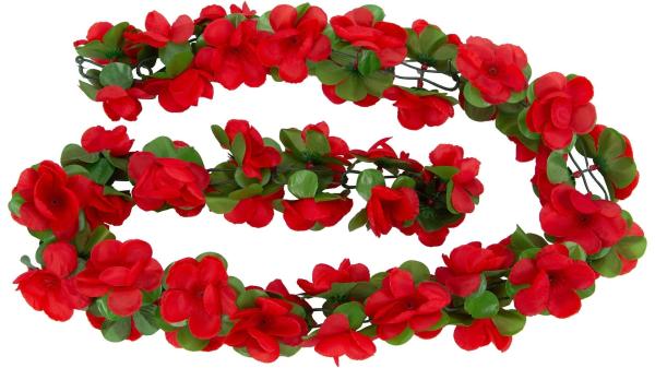Basil Blumengirlande  XXL rot, gr&uuml;n