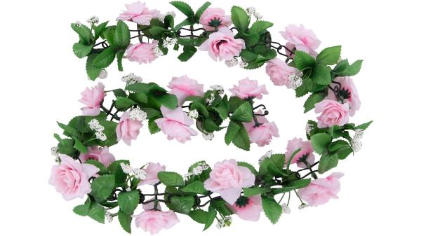 Basil Blumengirlande  XXL rosa, gr&uuml;n