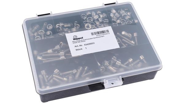 Fix-Nippel Innensechskantschraubensortiment  L silber