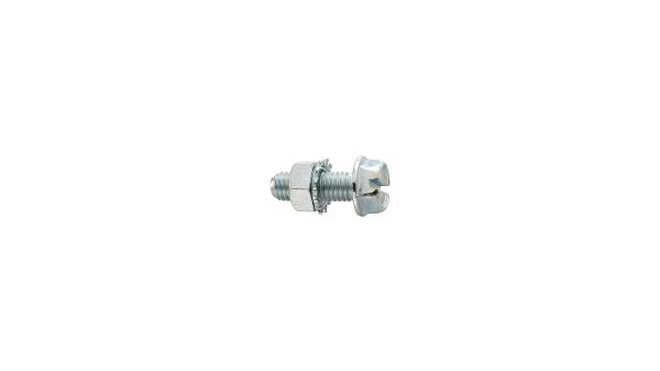 Fix-Nippel Sechskantschraube  M5 silber