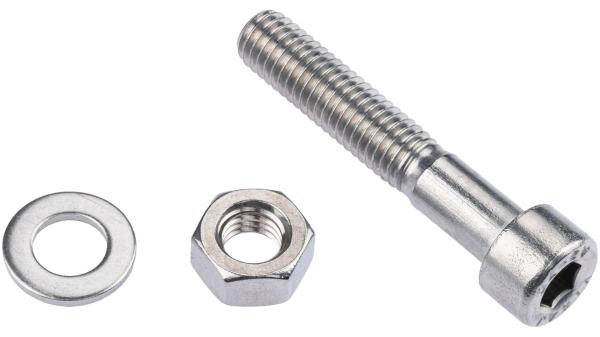 Fix-Nippel Sattelklemmbolzen  1 1/8" silber