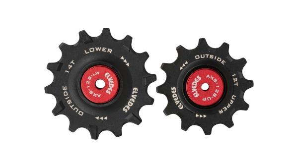 Schaltwerke, Ersatz AXS  17 mm schwarz, rot