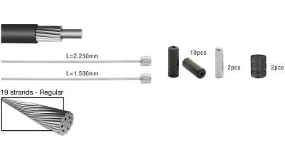 Komplett 19 strands slick  17 mm schwarz Produktbild 1