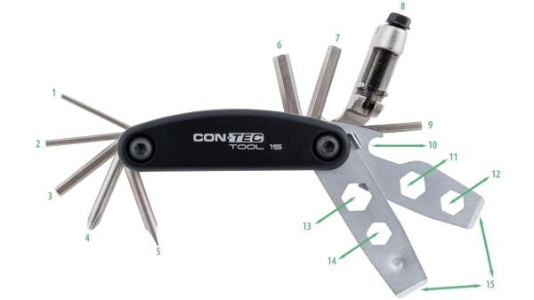 CONTEC Tool 15  1,5 mm schwarz, silber