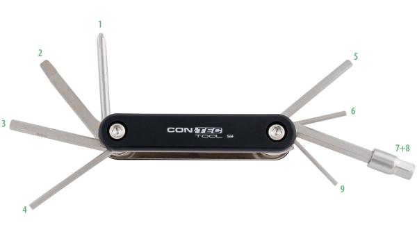 CONTEC Tool 9  1,5 mm schwarz, silber