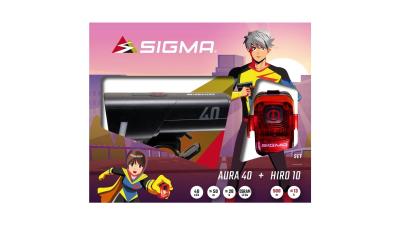 Sigma Sport Aura 40 / Hiro 10 Ride Safe To School   schwarz Produktbild 2
