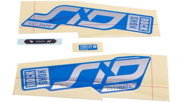 RockShox Dekor Set  XXL blau, silber