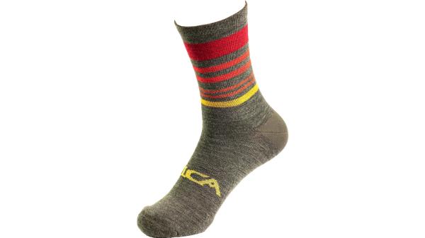 Silca Gravel Wool Sock Unisex S gr&uuml;n, orange