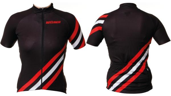 BioRacer Cycling Shirt Damen XL schwarz, rot, wei&szlig;