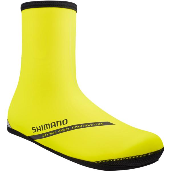 SHIMANO DUAL CR SHOE COVER  NEON YELLOW  L (SHOE SIZE 42-43)