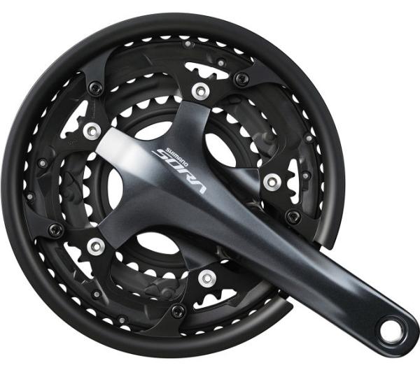 SHIMANO Kurbelgarnitur SORA FC-R3030 9-fach 175 mm 50-39-30 Z&auml;hne Schwarz mit KSR