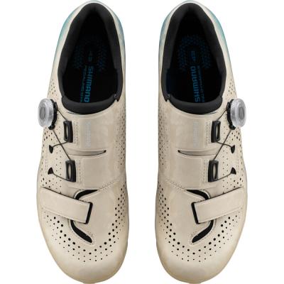 SHIMANO SHIMANO Fahrradschuhe RX600 Herren/Damen Gravel SPD Gr&ouml;&szlig;e 42 Beige/Blau Produktbild 2