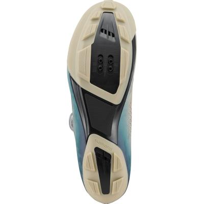 SHIMANO SHIMANO Fahrradschuhe RX600 Herren/Damen Gravel SPD Gr&ouml;&szlig;e 42 Beige/Blau Produktbild 4