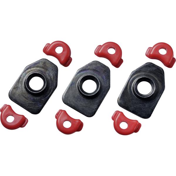 SHIMANO Gewindeeins&auml;tze f&uuml;r SH-RC9, 3 Gewindeeins&auml;tze, 6 Gummi-Spac