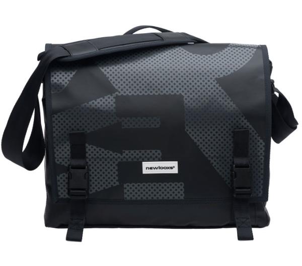 New Looxs RADTASCHE POSTINO OFFICE BLACK GREY 14L BISONYL 38X30X12CM