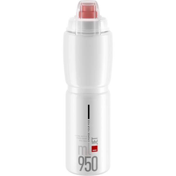 ELITE ELITE Trinkflasche Jet Plus Transparent-Rot 950 ml