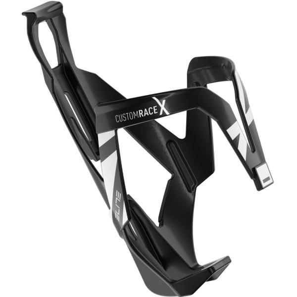 ELITE ELITE Flaschenhalter Custom Race X Schwarz/Wei&szlig; Gl&auml;nzend