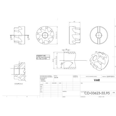 VAR Steuerrohrfr&auml;ser CD-03623-55.95 55,95 mm (1.5") Semi-Integrierter Steuersatz Produktbild 3