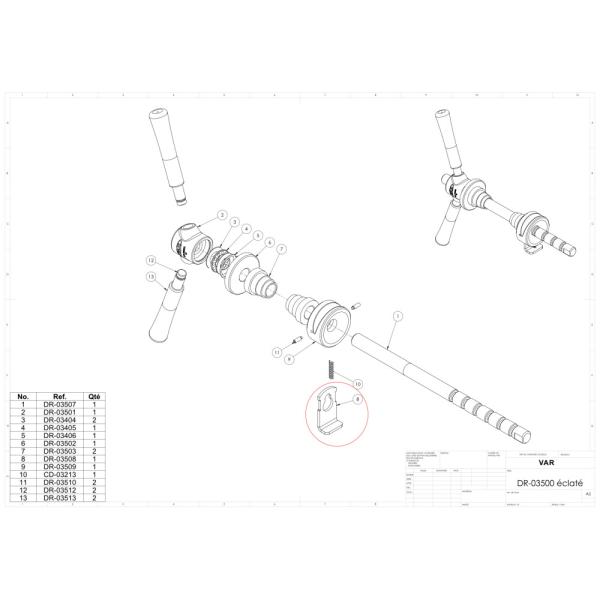 VAR Verriegelungsriegel zu DR-03500