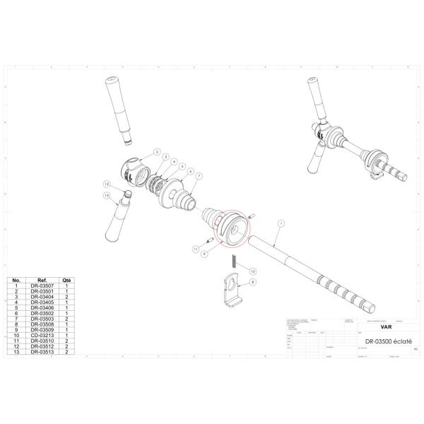 VAR Verriegelungsring zu DR-03500