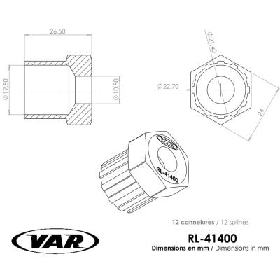VAR Zahnkranzabzieher RL-41400-C Campagnolo, Shimano UG, SIS, Sachs Aris Produktbild 1