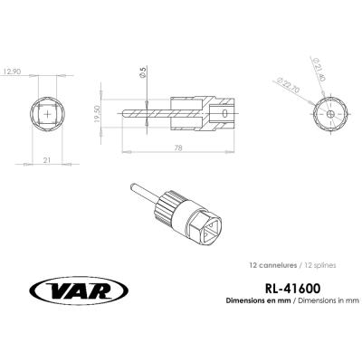 VAR Zahnkranzabzieher RL-41600-C Campagnolo, Shimano UG, SIS, Sachs Aris Produktbild 1