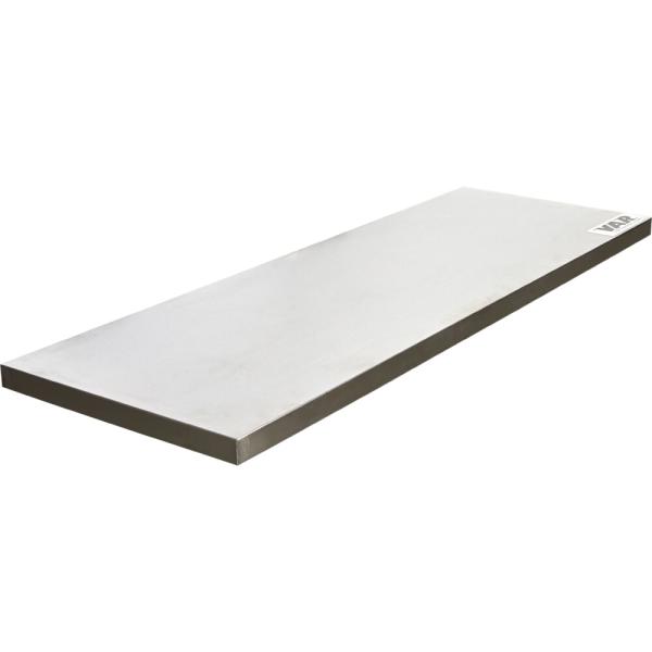 VAR Edelstahl-Arbeitsplatte MO-52013 f&uuml;r 2 Schr&auml;nke 1361 x 463 x 38 mm