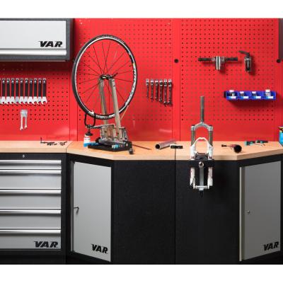 VAR Werkzeuglochwand MO-52236 f&uuml;r Eckschrank 1052 x 800 x 24 mm Rot Produktbild 1