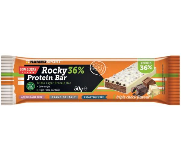 NAMEDSPORT NAMEDSPORT Proteinriegel ROCKY 36% PROTEIN BAR Triple Choco 12 x 50 g