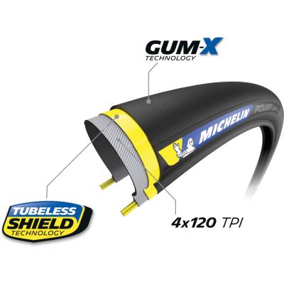 Michelin FALTREIFEN POWER CUP Comp GUM-X 28-622 TS TLR Schwarz Produktbild 1