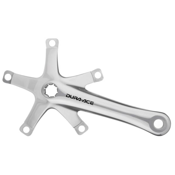 SHIMANO Kurbelgarnitur DURA-ACE TRACK FC-7710 167,5 mm ohne Kettenblatt Silber