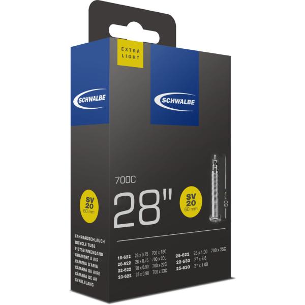 Schwalbe SCHLAUCH SV20 EXTRA LIGHT 18/25-622/630 60mm