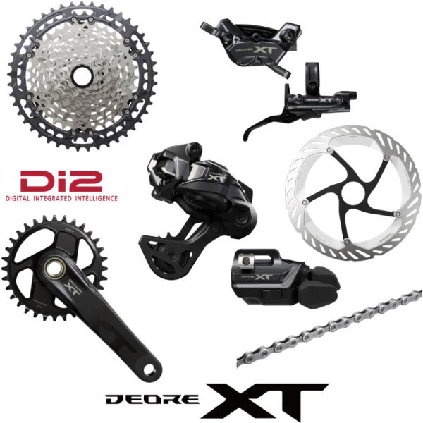 SHIMANO Gruppe XT DI2 12 Fach / Kurbell&auml;nge 170 mm, 30Z. / Kassette 9-45