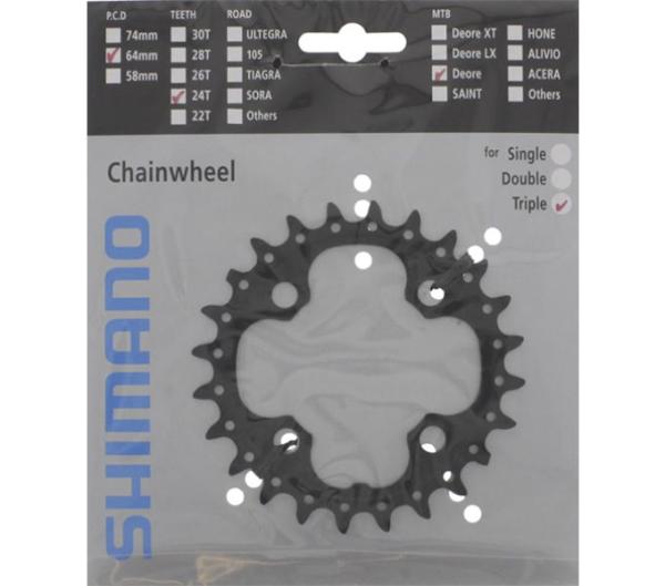 SHIMANO Kettenblatt DEORE FC-M590-10 24 Z&auml;hne
