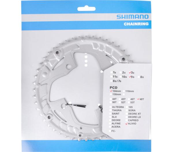 SHIMANO Kettenblatt ALIVIO FC-T4060 48 Z&auml;hne f&uuml;r KSR