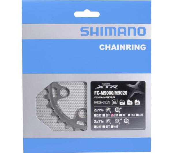 SHIMANO Kettenblatt XTR FC-M9000, FC-M9020 28 Z&auml;hne