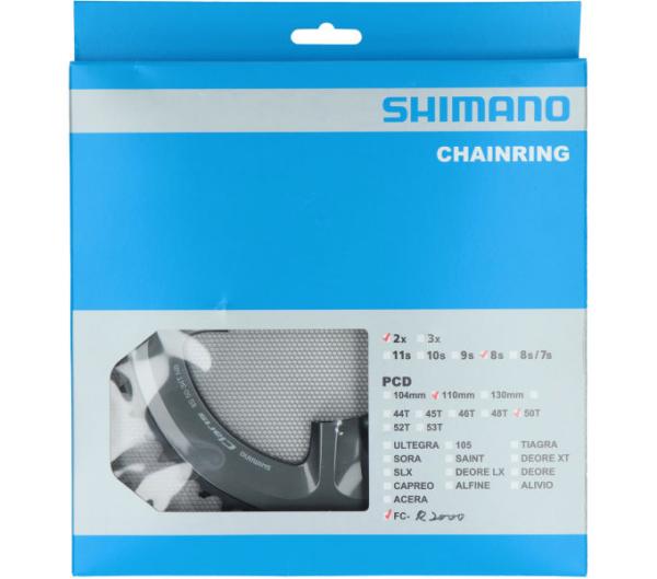 SHIMANO Kettenblatt CLARIS FC-R2000 50 Z&auml;hne Grau