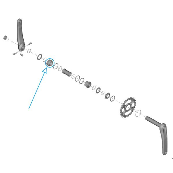 SHIMANO Lagerschale BB-MT801 Links