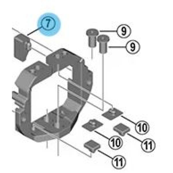 SHIMANO Montage-Gummi Links SHIMANO E-BIKE SYSTEMS Akkuhalter BM-E8030/8031 BM-EN800/801