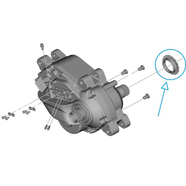 SHIMANO Verschlussring f&uuml;r SHIMANO E-BIKE SYSTEMS Antriebseinheit DU-EP801, DU-EP600