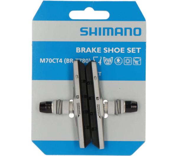 SHIMANO Bremsschuh M70CT4 Cartridge BR-T670 1 Paar F&uuml;r Alufelge Silber